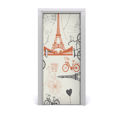 Naklejka fototapeta na drzwi Symbole Francji