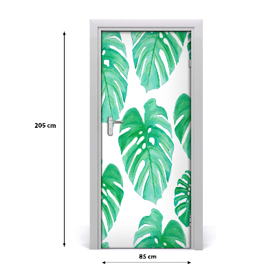 Okleina samoprzylepna fototapety na drzwi Monstera