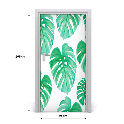 Okleina samoprzylepna fototapety na drzwi Monstera