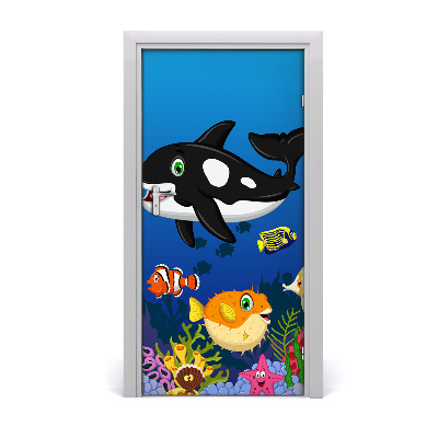 Naklejka samoprzylepna na drzwi Podwodny świat