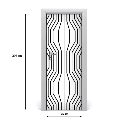 Naklejka fototapeta na drzwi Geometryczne linie