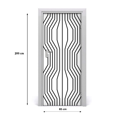 Naklejka fototapeta na drzwi Geometryczne linie