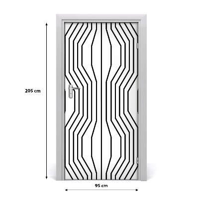 Naklejka fototapeta na drzwi Geometryczne linie