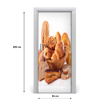 Naklejka na drzwi samoprzylepna Pieczywo w koszu