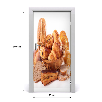 Naklejka na drzwi samoprzylepna Pieczywo w koszu
