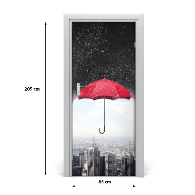 Fototapeta samoprzylepna DRZWI Parasol nad miastem