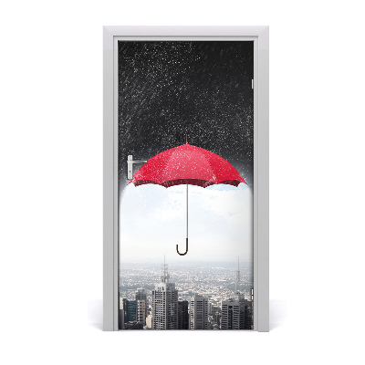 Fototapeta samoprzylepna DRZWI Parasol nad miastem