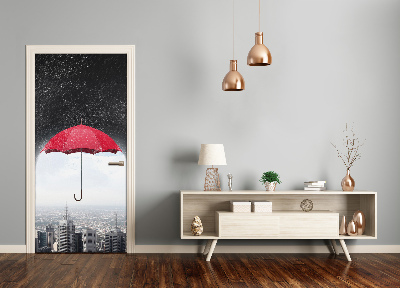 Fototapeta samoprzylepna DRZWI Parasol nad miastem