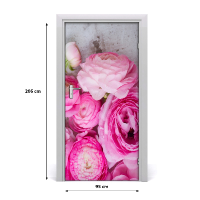 Nalepka Naklejka fototapeta na drzwi Różowe jaskry