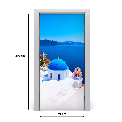 Fototapeta samoprzylepna na drzwi Santorini Grecja