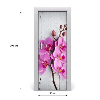 Nalepka Naklejka fototapeta na drzwi Różowa orchidea