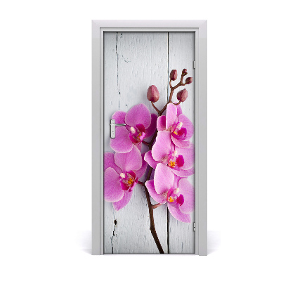 Nalepka Naklejka fototapeta na drzwi Różowa orchidea