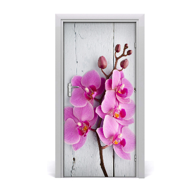 Nalepka Naklejka fototapeta na drzwi Różowa orchidea