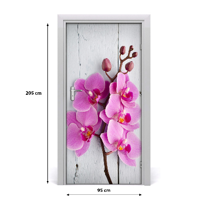 Nalepka Naklejka fototapeta na drzwi Różowa orchidea