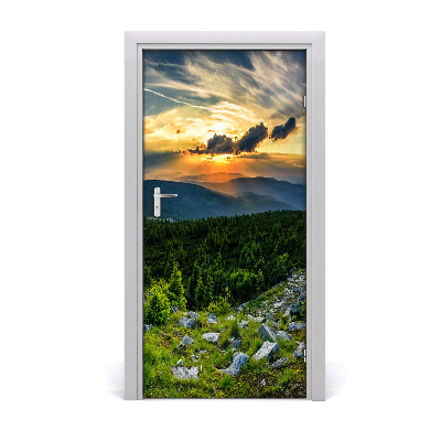 Naklejka na drzwi samoprzylepna Panorama gór