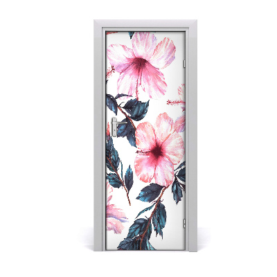 Okleina samoprzylepna fototapety na drzwi Hibiskus