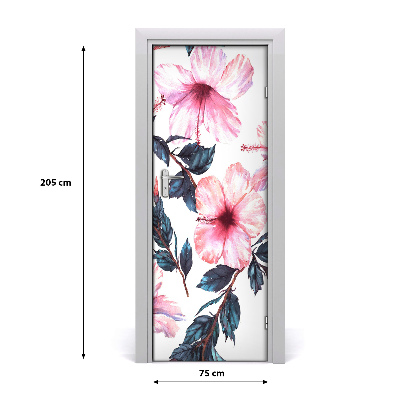 Okleina samoprzylepna fototapety na drzwi Hibiskus