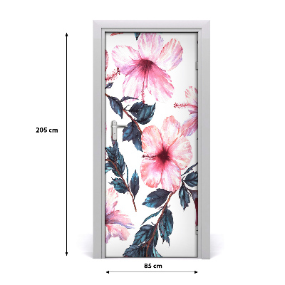 Okleina samoprzylepna fototapety na drzwi Hibiskus