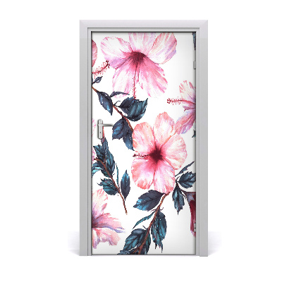 Okleina samoprzylepna fototapety na drzwi Hibiskus