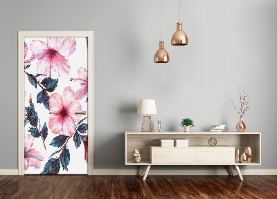 Okleina samoprzylepna fototapety na drzwi Hibiskus