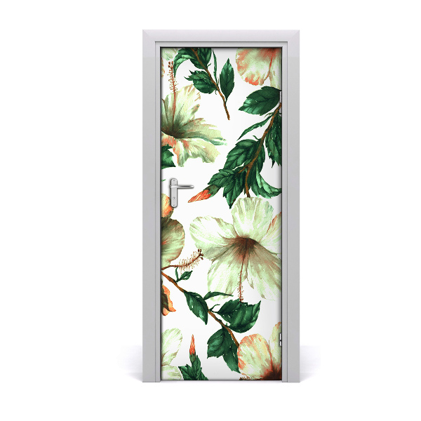 Okleina samoprzylepna fototapety na drzwi Hibiskus