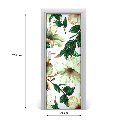 Okleina samoprzylepna fototapety na drzwi Hibiskus