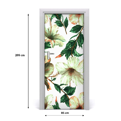 Okleina samoprzylepna fototapety na drzwi Hibiskus