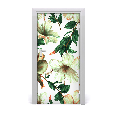 Okleina samoprzylepna fototapety na drzwi Hibiskus
