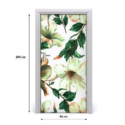 Okleina samoprzylepna fototapety na drzwi Hibiskus