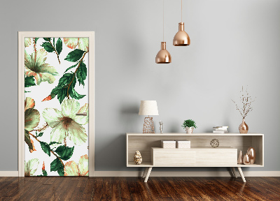 Okleina samoprzylepna fototapety na drzwi Hibiskus