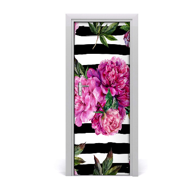 Okleina samoprzylepna fototapety na drzwi Piwonie