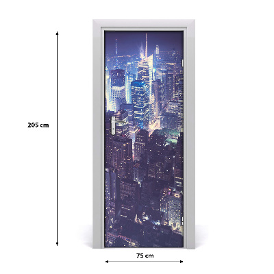 Fototapeta samoprzylepna na drzwi Manhattan nocą