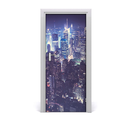 Fototapeta samoprzylepna na drzwi Manhattan nocą