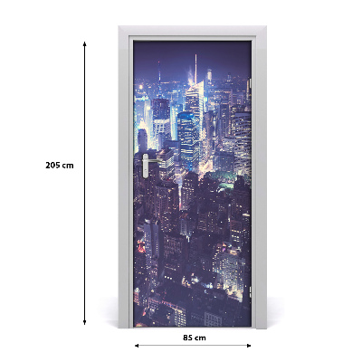Fototapeta samoprzylepna na drzwi Manhattan nocą