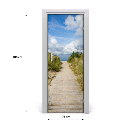 Naklejka na drzwi samoprzylepna Ścieżka na plażę