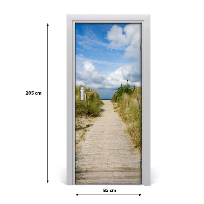 Naklejka na drzwi samoprzylepna Ścieżka na plażę