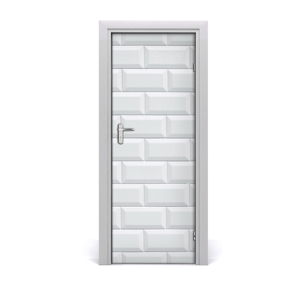 Naklejka fototapeta na drzwi Ceramiczna ściana