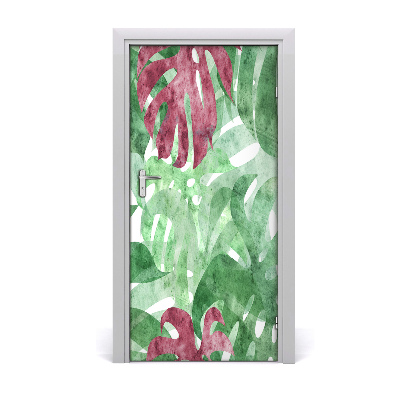 Okleina samoprzylepna fototapety na drzwi Monstera