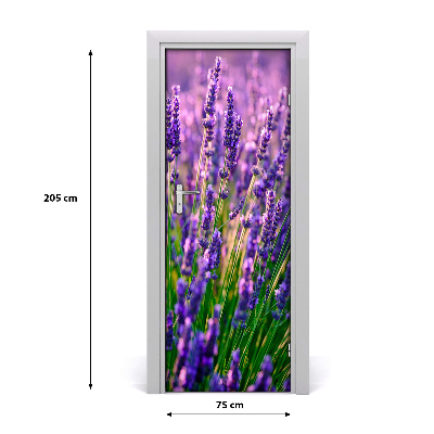 Nalepka Naklejka fototapeta na drzwi Pole lawendy