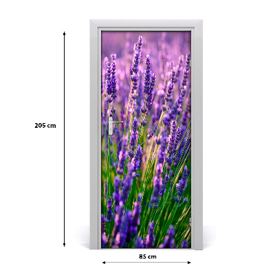 Nalepka Naklejka fototapeta na drzwi Pole lawendy