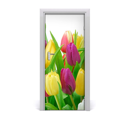 Nalepka Naklejka fototapeta na drzwi Kwiaty tulipany