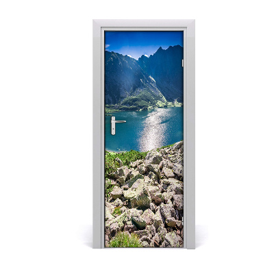 Naklejka na drzwi samoprzylepna Czarny staw Tatry