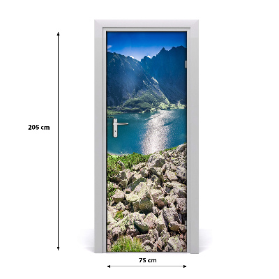 Naklejka na drzwi samoprzylepna Czarny staw Tatry