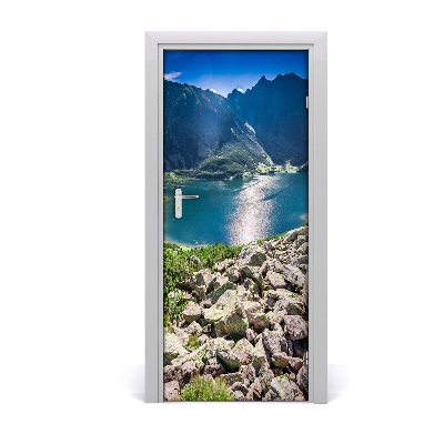 Naklejka na drzwi samoprzylepna Czarny staw Tatry