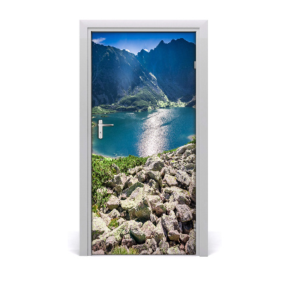 Naklejka na drzwi samoprzylepna Czarny staw Tatry