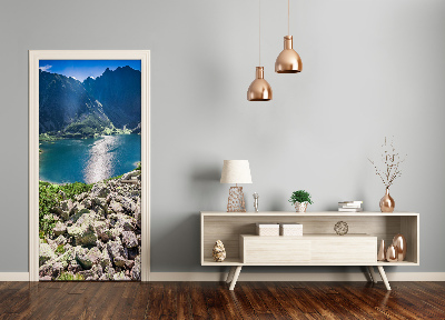 Naklejka na drzwi samoprzylepna Czarny staw Tatry