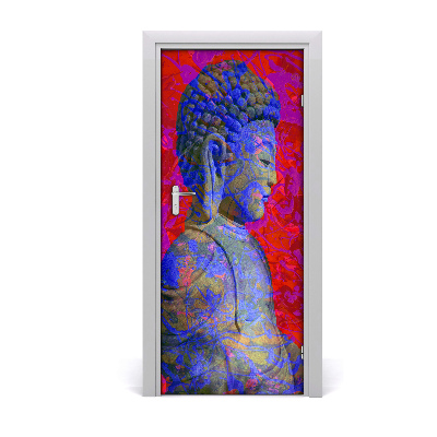 Naklejka samoprzylepna na drzwi Abstrakcja budda