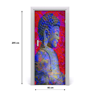 Naklejka samoprzylepna na drzwi Abstrakcja budda
