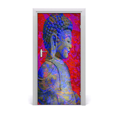 Naklejka samoprzylepna na drzwi Abstrakcja budda