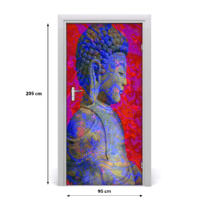 Naklejka samoprzylepna na drzwi Abstrakcja budda